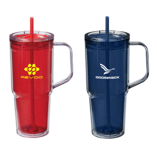 32 Oz Hampton Recycled AS Double Wall Tumblers with Handle