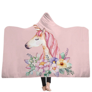 40x50 Inch Hoodie Crystal Velvet Sherpa Sublimation Cloak...