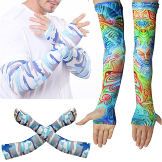 CoolMax Quick Dry Summer Arm Sleeves with Thumb Loop
