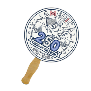 Circle Shape Full Color One Sided Coloring Hand Fans...