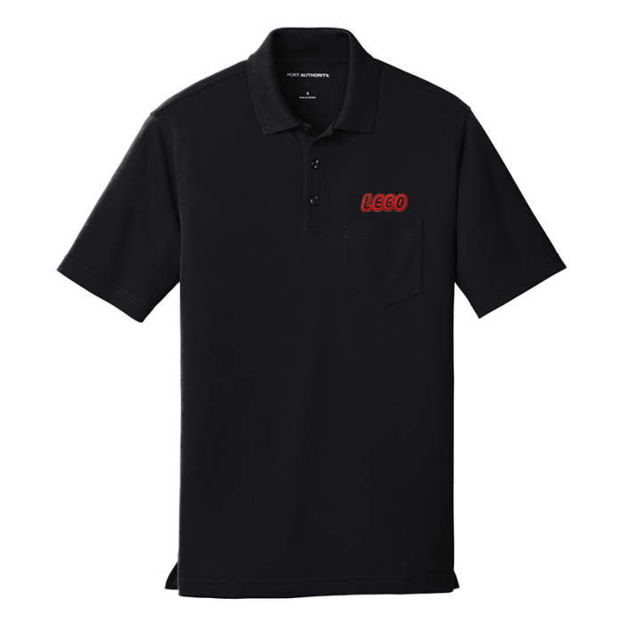 Custom Imprinted Port Authority® Dry Zone® UV Micro-Mesh Pocket Polos