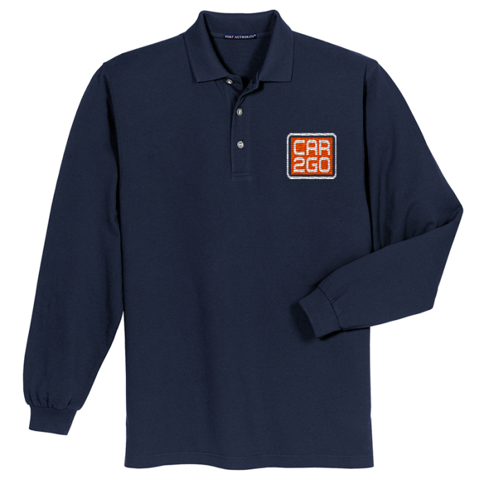Custom Port Authority® Long Sleeve Heavyweight Cotton Pique Polos