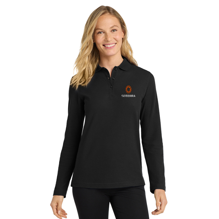 Custom Port Authority® Women's Silk Touch™ Long Sleeve Polos