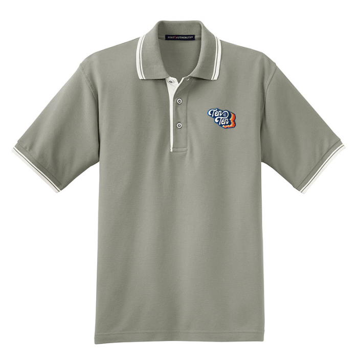Custom Printed Port Authority® Silk Touch™ Polos with Stripe Trims