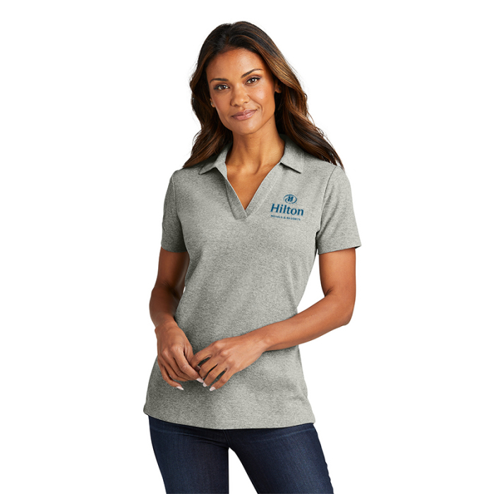 Custom Printed Port Authority® Women's C-FREE Cotton Blend Pique Polos