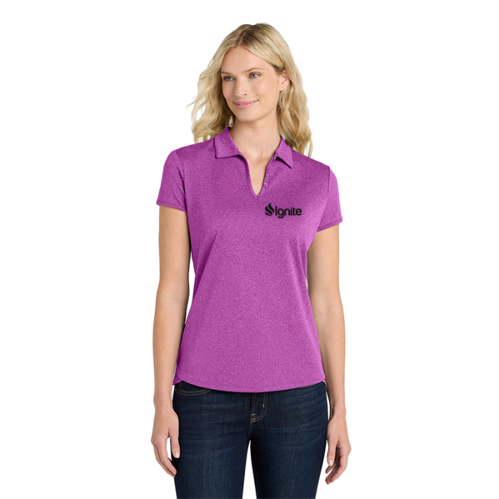 Custom Printed Port Authority® Women's Trace Heather Polos