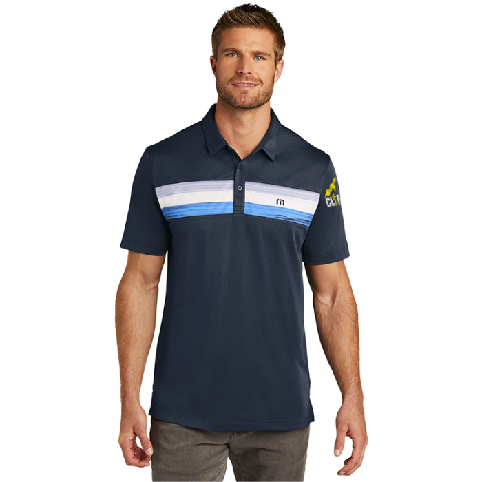 Custom Printed TravisMathew Cabana Chest Stripe Polos