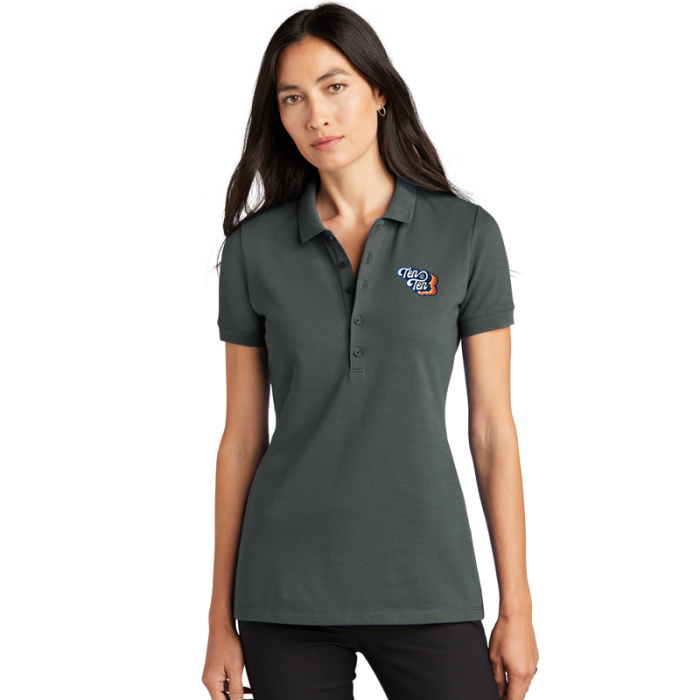Imprinted Mercer Mettle® Women's Stretch Heavyweight Pique Polos
