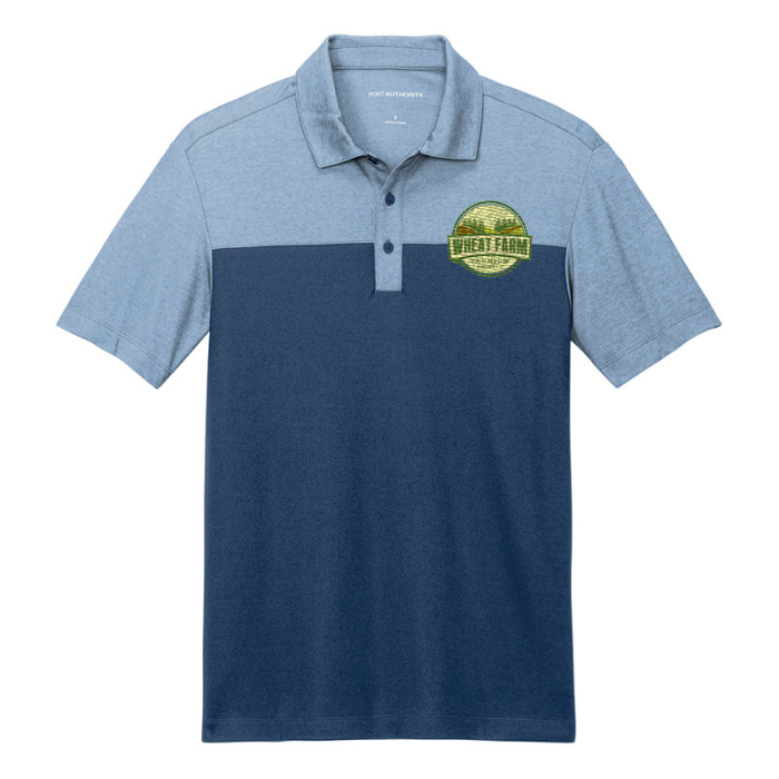 Imprinted Port Authority® Fine Pique Blend Blocked Polos