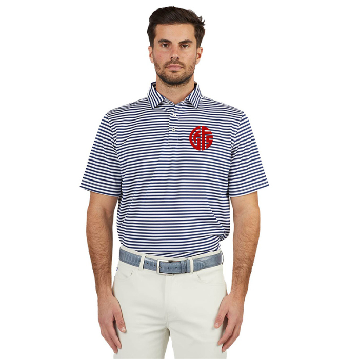 STITCH® Custom Men's Club Stripe Polo Shirts