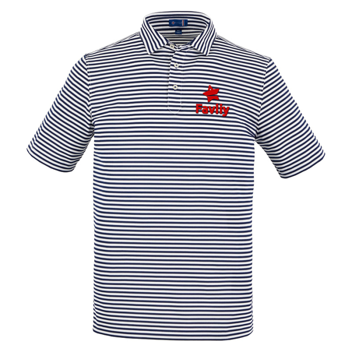STITCH® Customized Men's Atlantic Stripe Polo Shirts