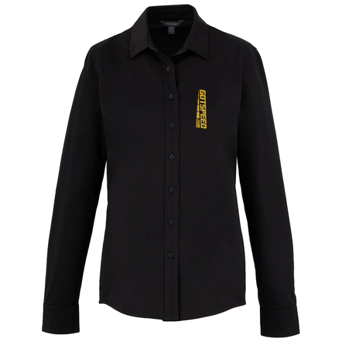 Elevate Custom Printed Women's TATRA Eco Long Sleeve Knit Button-Up Shirts