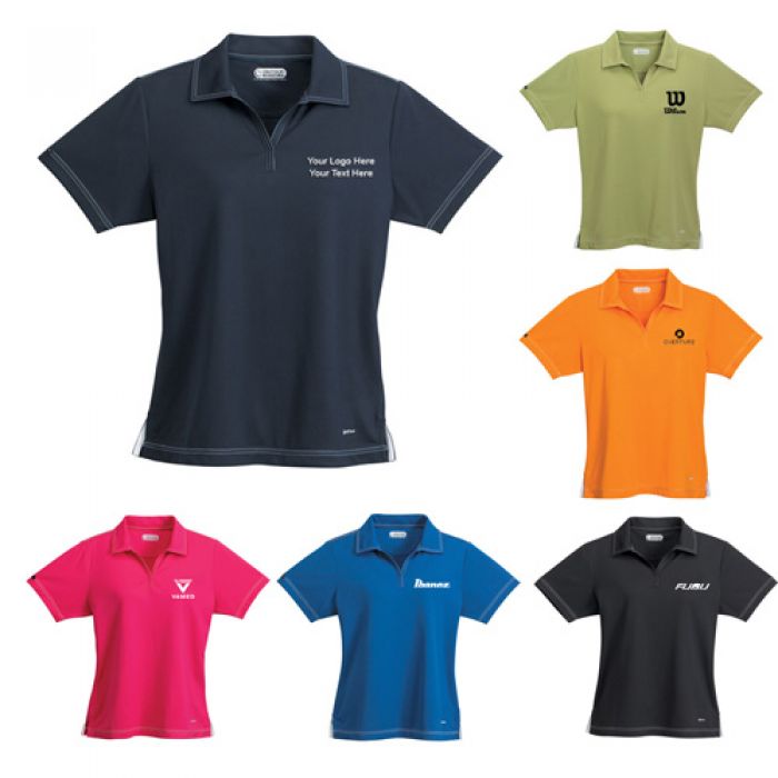 Custom Imprinted Women's Triple Stitch Short Sleeve Polo Shirts