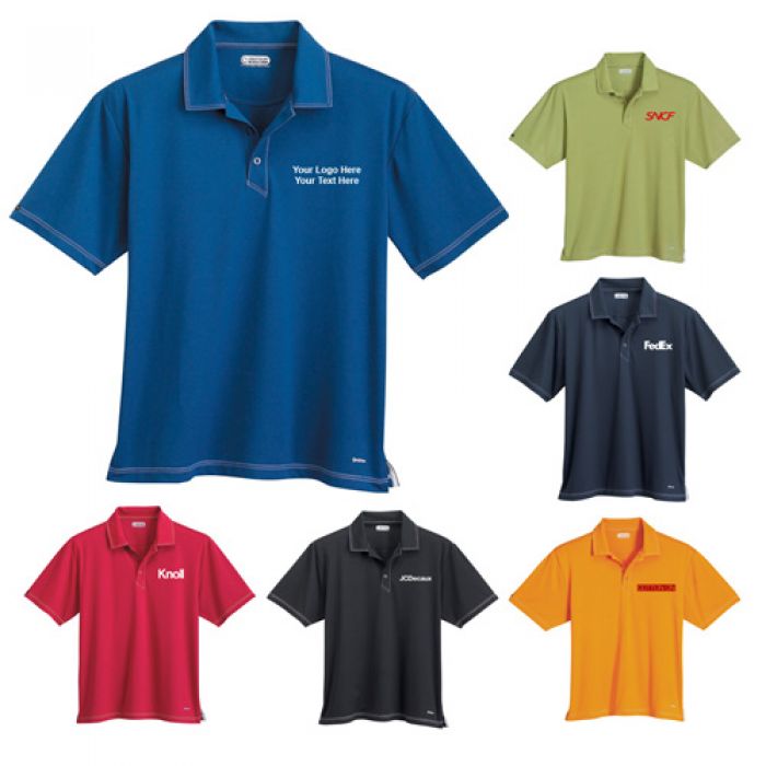 Custom Logo Imprinted Men's Triple Stitch Short Sleeve Polo Shirts