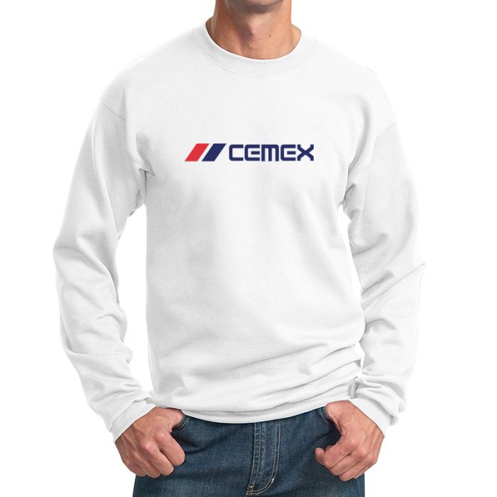 Personalized Port and Company® Core Fleece Crewneck White Sweatshirts