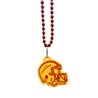 USA Made 1/16 Inch Football Vinyl Medallion Beads