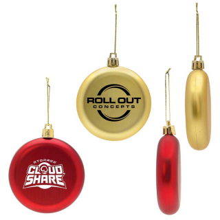 Shatter Resistant Flat Round Ornaments