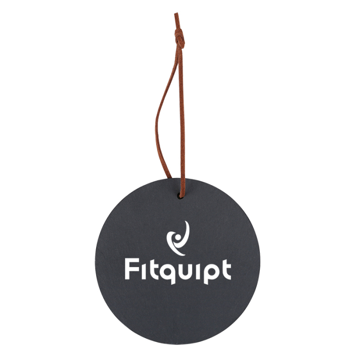 Promotional Slate Round Ornaments