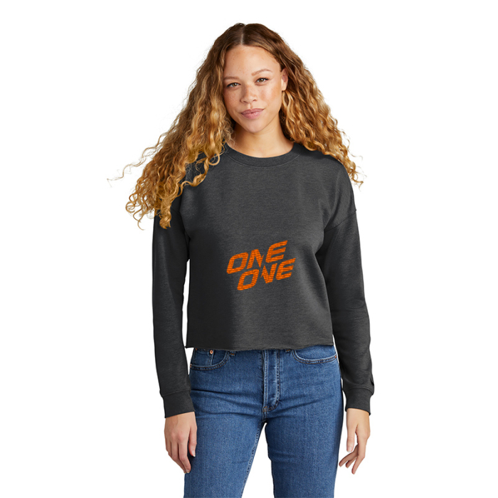 Custom Printed New Era® Women's Tri-Blend Fleece Crop Crews