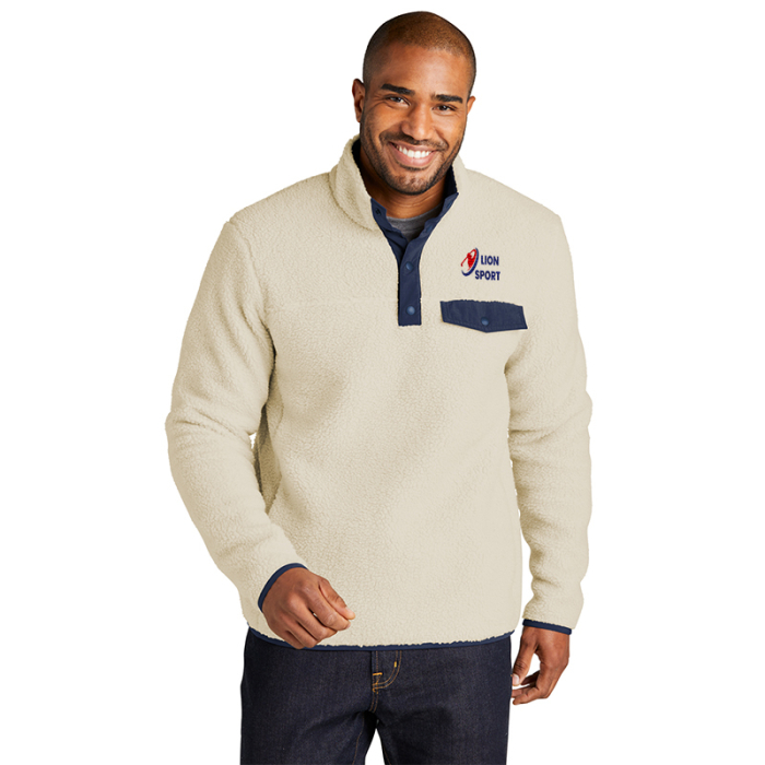 Custom Printed Port Authority® Camp Fleece Snap Pullovers