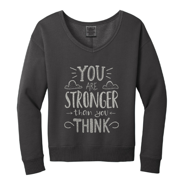 Customized Port & Company® Women's Beach Wash® Garment-Dyed V-Neck Sweatshirts