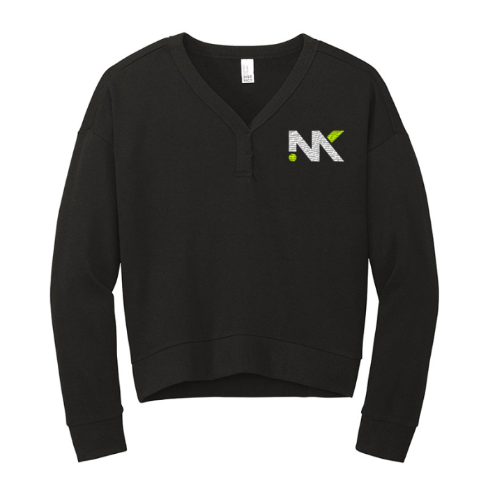 Imprinted District® Women's Perfect Tri® Fleece V-Neck Sweatshirts