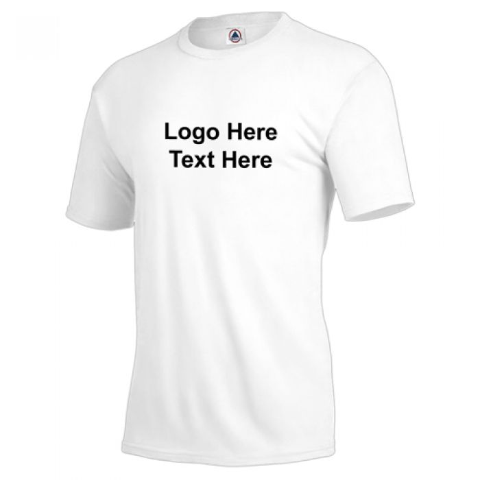 Custom Delta-Dri 30/1's Performance Short Sleeve White Tees
