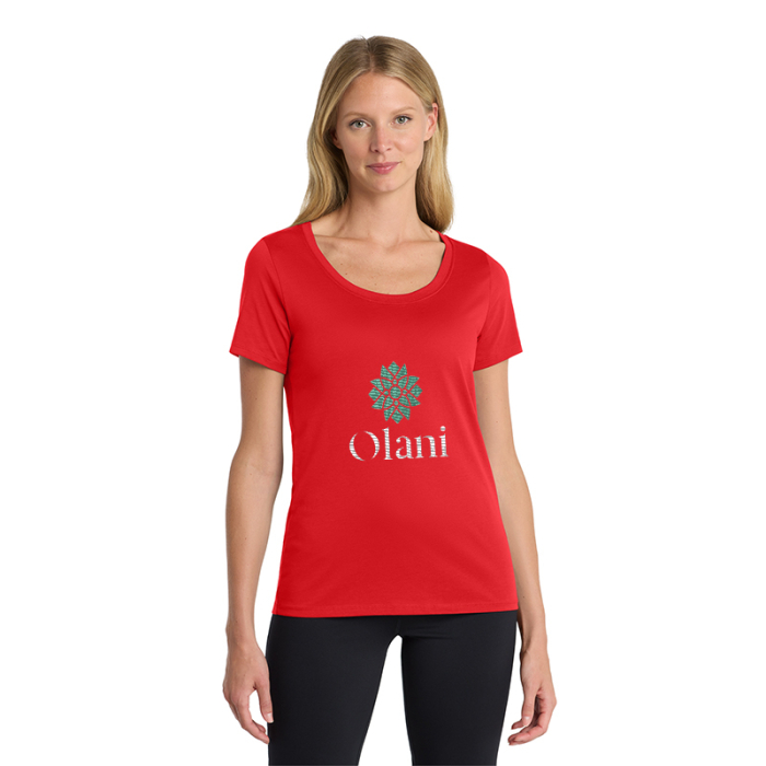 Custom Imprinted Nike Women's Dri-FIT Cotton/Poly Scoop Neck Tees