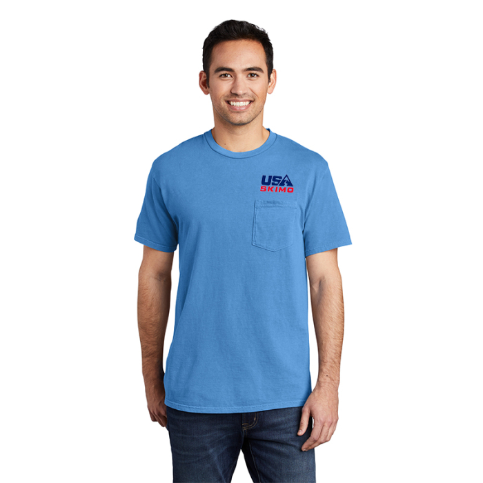 Custom Port & Company® Beach Wash® Garment-Dyed Pocket Tees