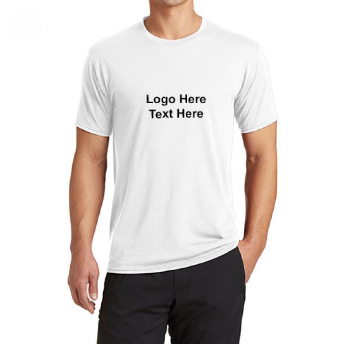 Custom Printed Port and Company Men's Performance Blend White Tees
