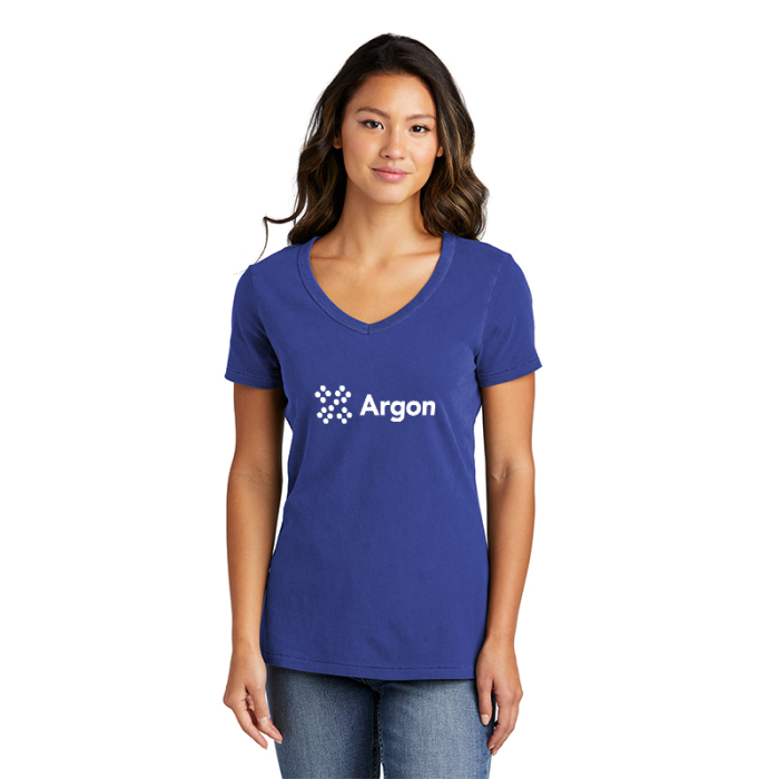 Custom Printed Port & Company® Women's Beach Wash® Garment-Dyed V-Neck Tees