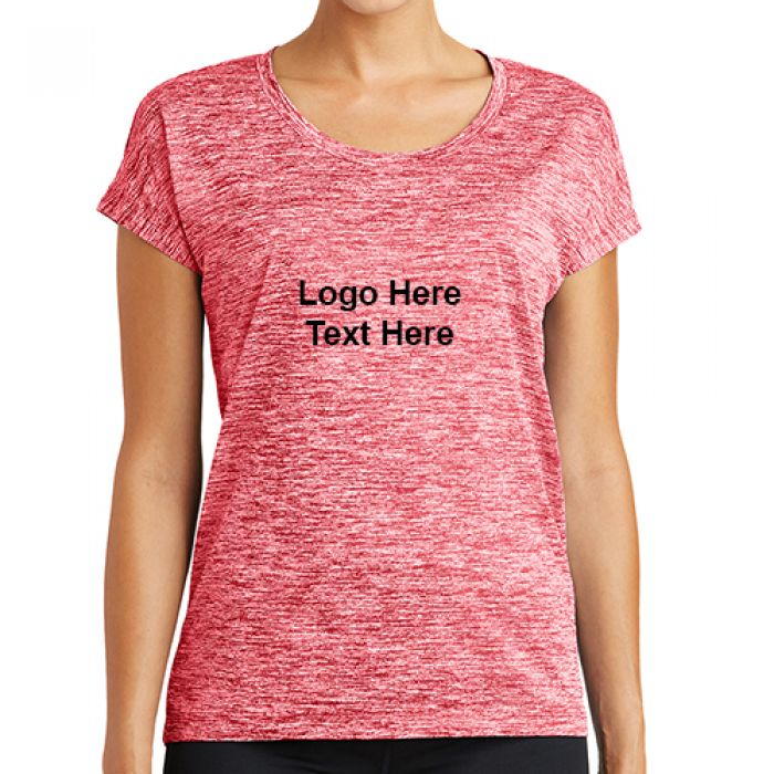 Custom Printed Sport-Tek® Ladies PosiCharge® Electric Heather Sporty Tee