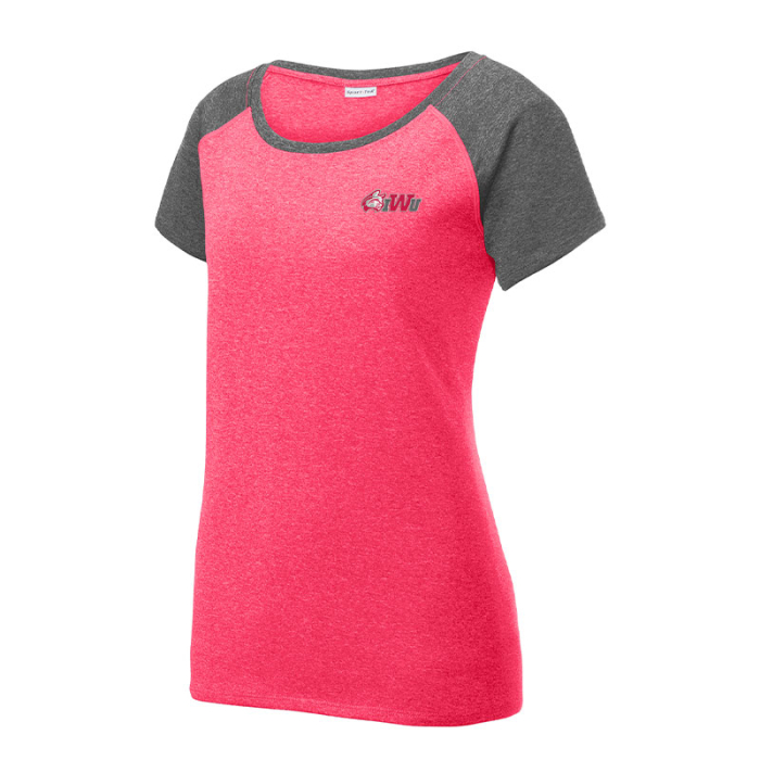 Customized Sport-Tek® Women's Heather-On-Heather Contender Scoop Neck Tees