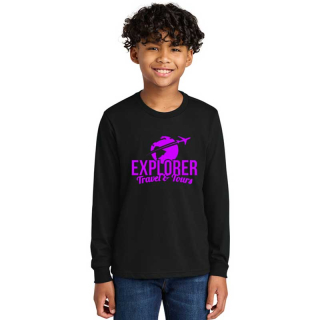 Next Level Apparel® Youth Cotton Long Sleeve...