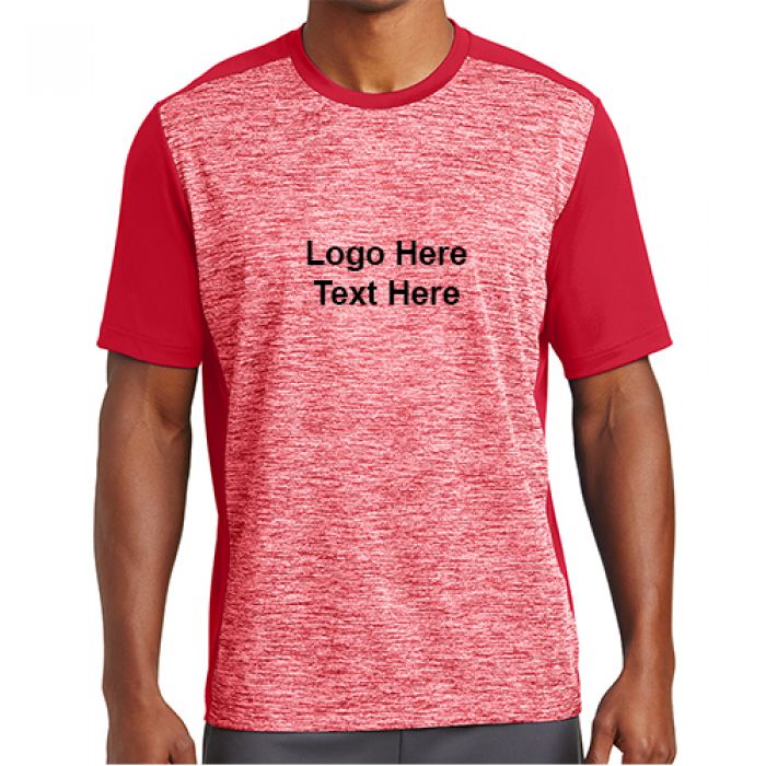 Personalized Sport-Tek® PosiCharge® Electric Heather Colorblock Tee