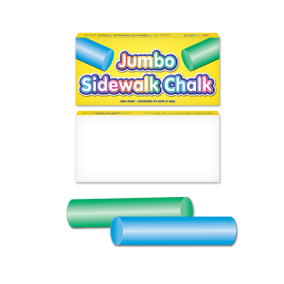 2 Pack Round Jumbo Sidewalk Chalks - Blue and Green