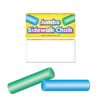 2 Pack Round Jumbo Sidewalk Chalks - Blue and Green
