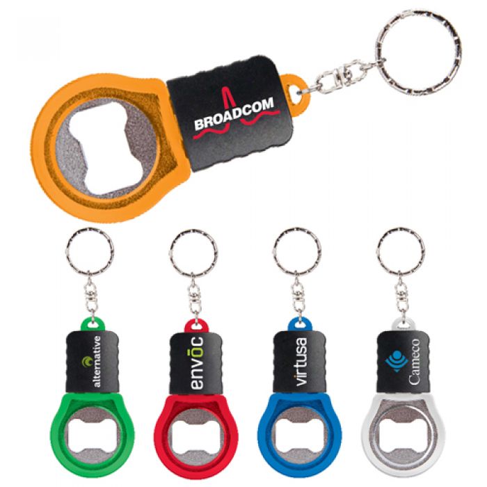Custom Printed Bright Idea Bottle Opener with Flashlights
