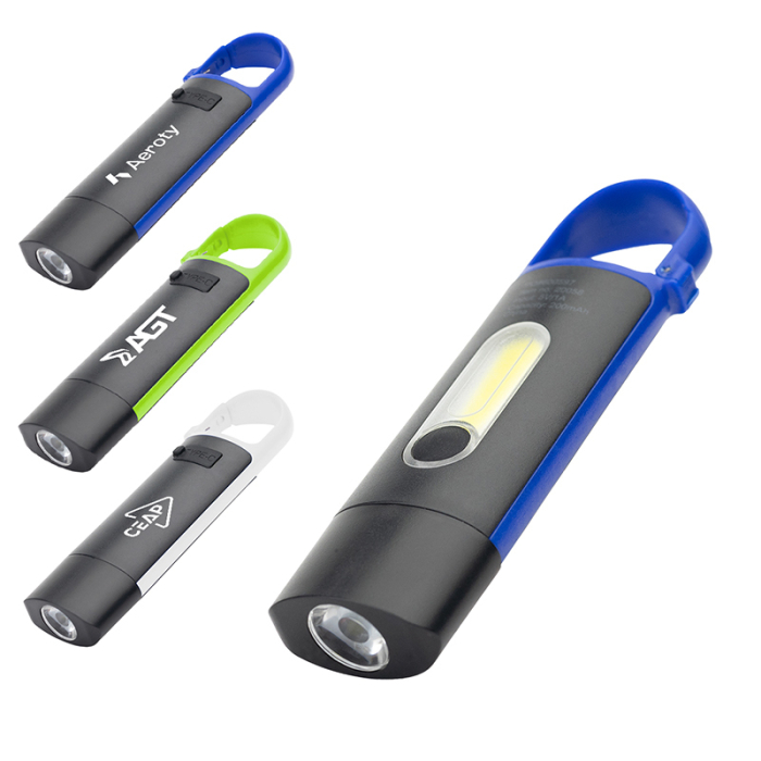 Custom Rechargeable Carabiner COB Flashlights