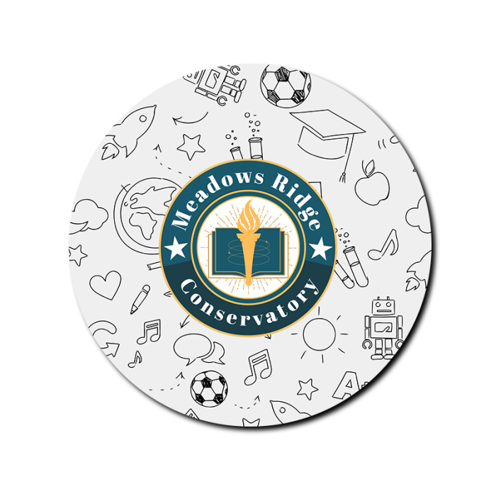 8 Inch Round Custom Imprinted Hard Surface Mouse Pads - 1/16 Inch Thickness