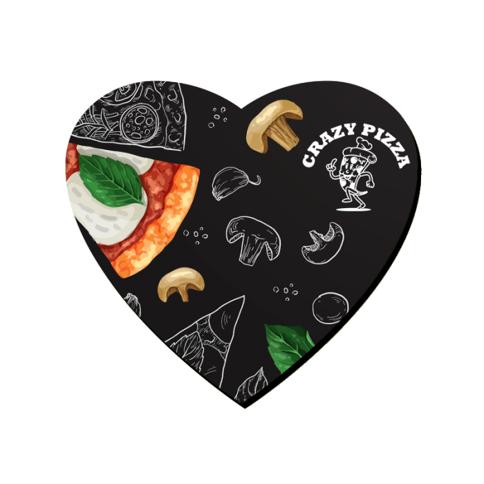 8x8 Inch Custom Imprinted Heart Shape Hard Surface Calendar Mouse Pads - 1/8 Inch Thickness