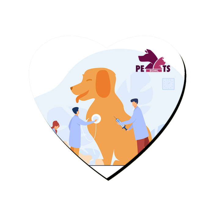 8x8 Inch Customized Heart Shape Hard Surface Mouse Pads - 1/16 Inch Thickness