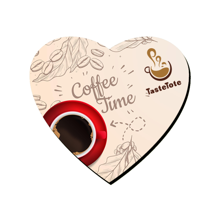 8x8 Inch Promotional Heart Shape Hard Surface Mouse Pads - 1/8 Inch Thickness