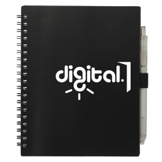 5.5x7 Inch FSC® Recycled Spiral Notebook with RPET Pens
