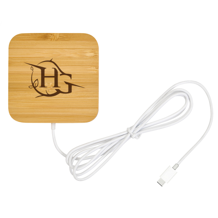 Custom Bamboo Magnet Hold 15W Wireless Chargers