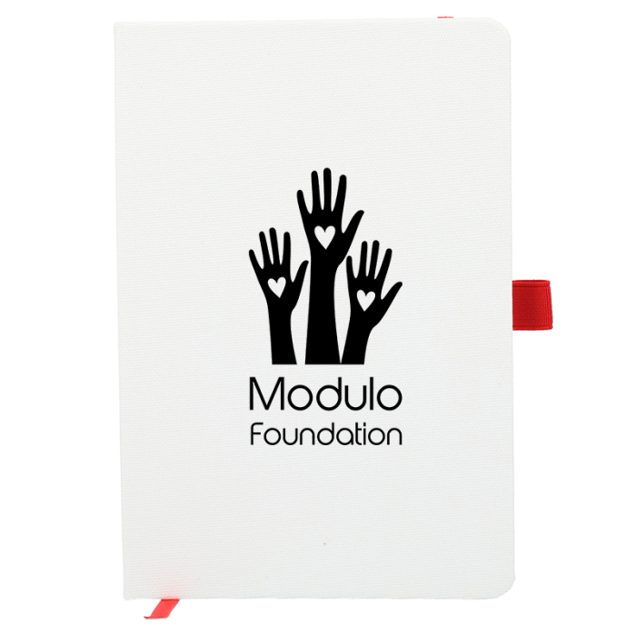 Custom Imprinted 5.5x8.5 Inch FSC® Recycled Bamboo Fiber Bound Notebooks