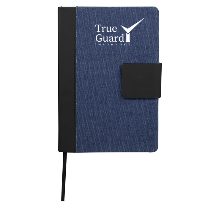 Custom Imprinted 5.5x8.5 Inch FSC® Recycled Canvas Bound Notebooks