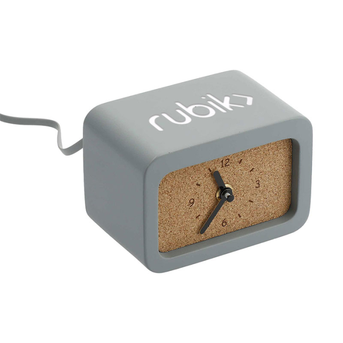 Custom Imprinted Set in Stone Wireless Charging Desk Clocks