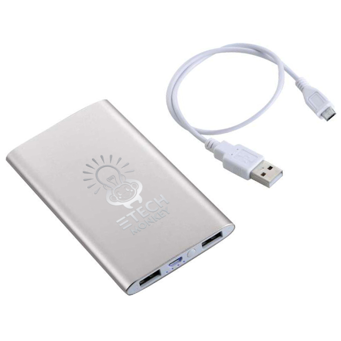 Custom Imprinted Sleek Aluminum 4000 mAh Power Banks