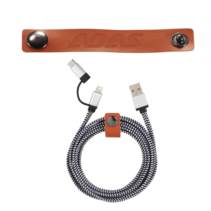 Custom Paramount 3-in-1 Fabric Charging Cables